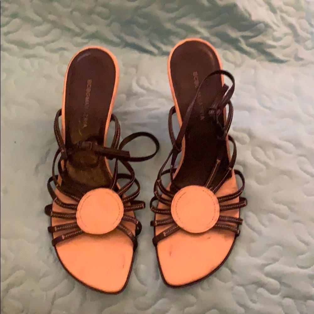 Brown & tan BCBG wedge sandals